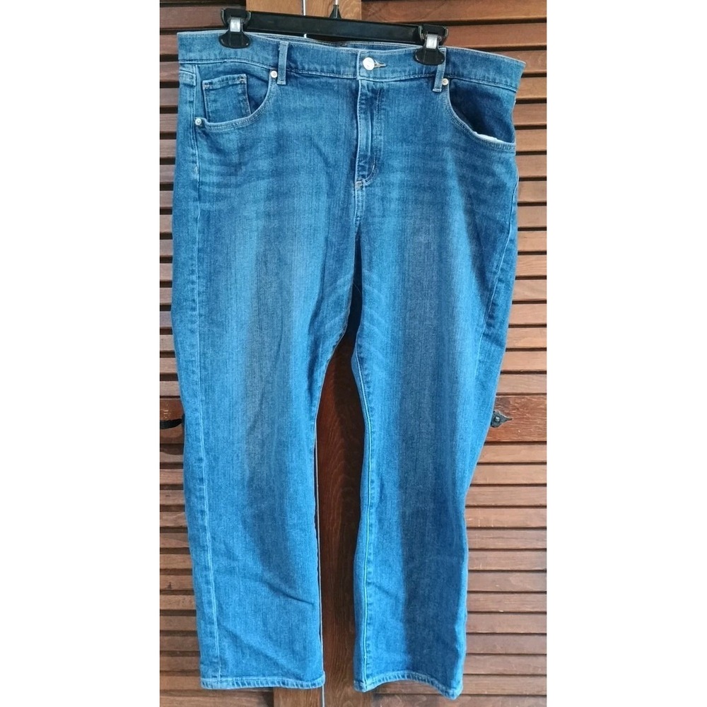 New LOFT Made and Loved Super Soft Girlfriend Denim Jeans Women's Blue sz 34 18